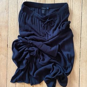 Black Crepe Cutout Skirt